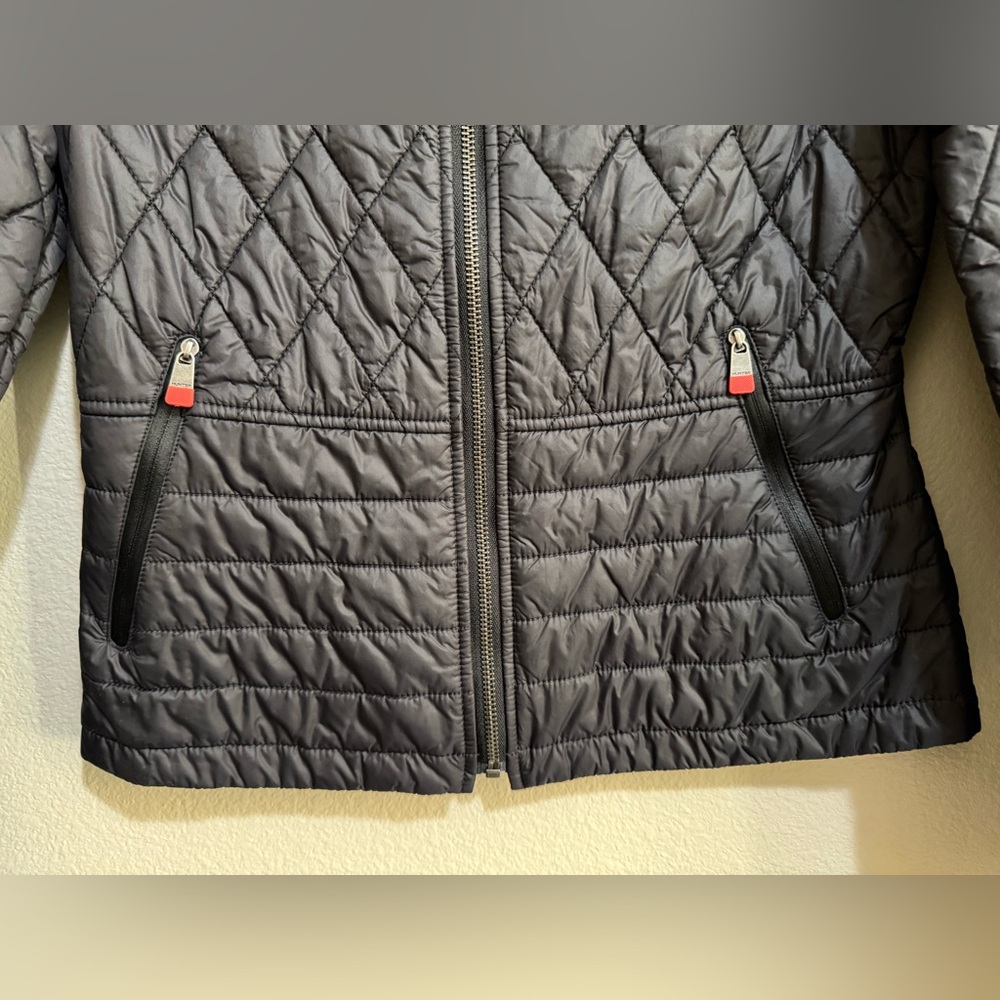 Hunter Black Quilted Women's Jacket Sz 6 - Picture 3 of 10
